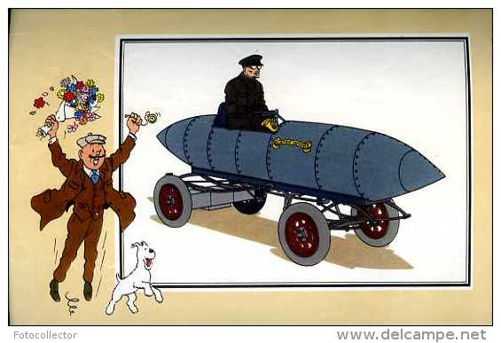 Tintin Voir Et Savoir Automobile : Voiture De Course La Jamais Contente De Jenatzy 1899 Par Hergé - Auto's