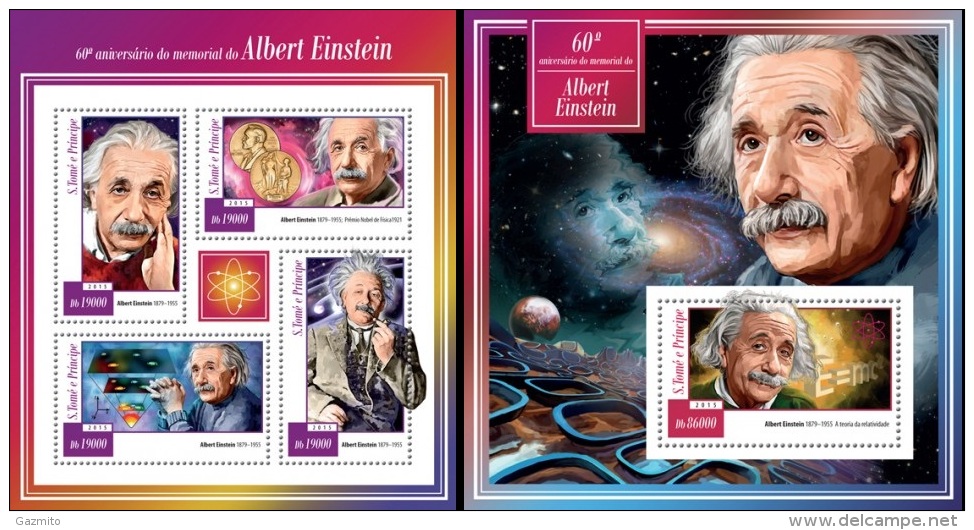 S. Tomè 2015, Albert Einstein, 4val In BF+BF - Albert Einstein