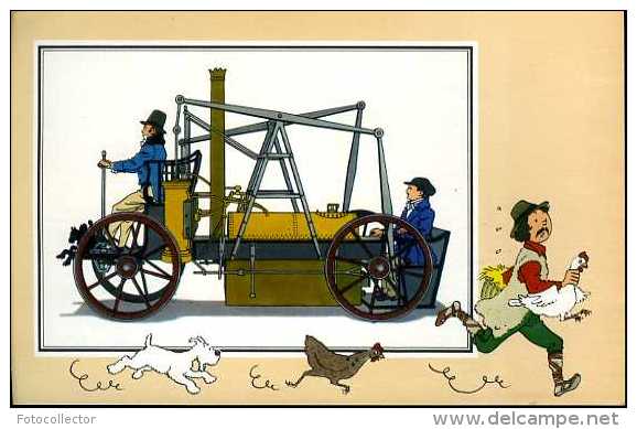 Tintin Voir Et Savoir Automobile : Voiture à Vapeur De Pagani 1830 Par Hergé - Cars