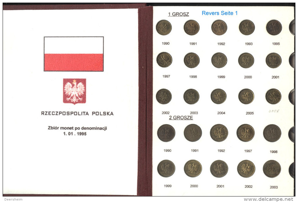 Polen Kleine Sammlung Kursmünzen 1 Grosz Bis 5 Zloty (Schön 282 Bis 290) Im Album; 85 Verschiedene - Pologne