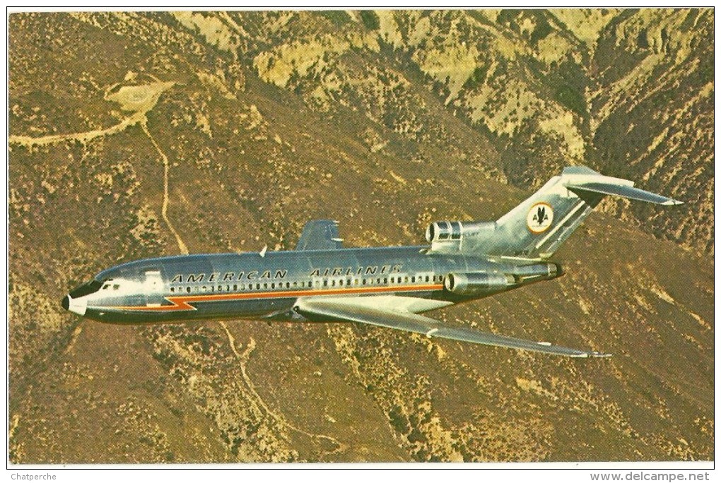 AVION AVIATION  AMERICAN AIRLINES 727 ASTROJET EDIT. PLASTICHROME NON ECRITE - 1946-....: Era Moderna