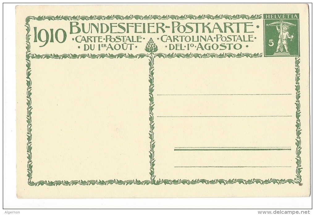 N5 - Fête Nationale Bundesfeier Carte N° 1 Neuve ( Format 145/95) - Interi Postali