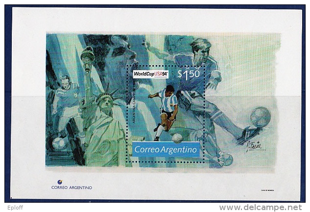 ARGENTINE 1994       Football      Coupe Du Monde 94   World Cup 94    MNH - Blocks & Sheetlets