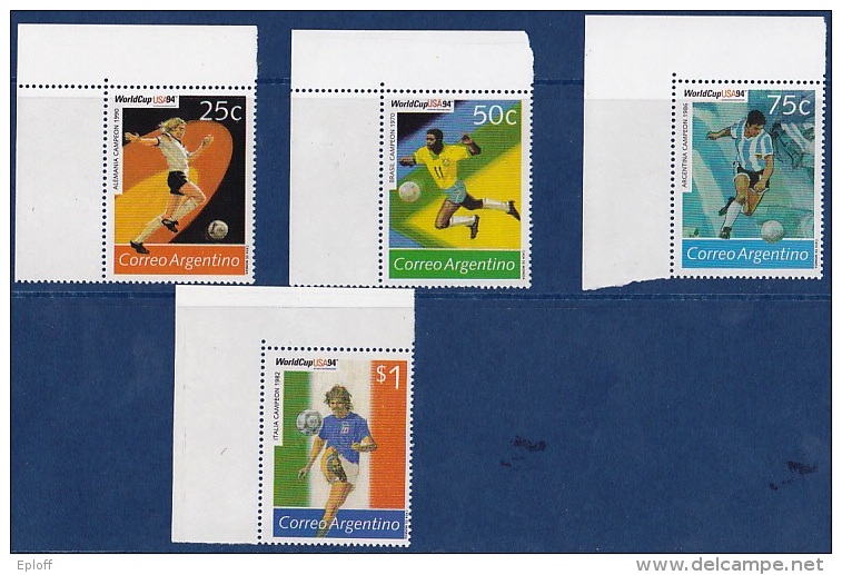 ARGENTINE 1994       Football      Coupe Du Monde 94   World Cup 94  Germany, Brasil, Italy, Argentina      4v   MNH - Neufs