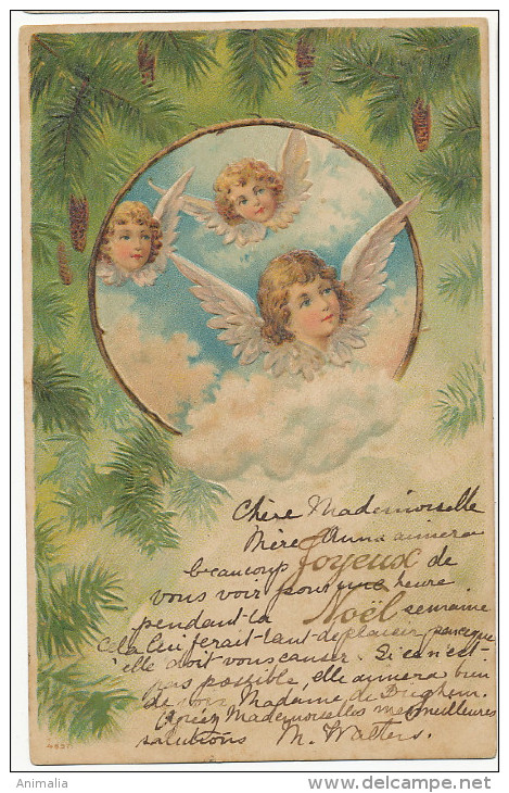 Angelot Gaufrée  Noel   Cupid Angels  Christmas   Embossed - Anges