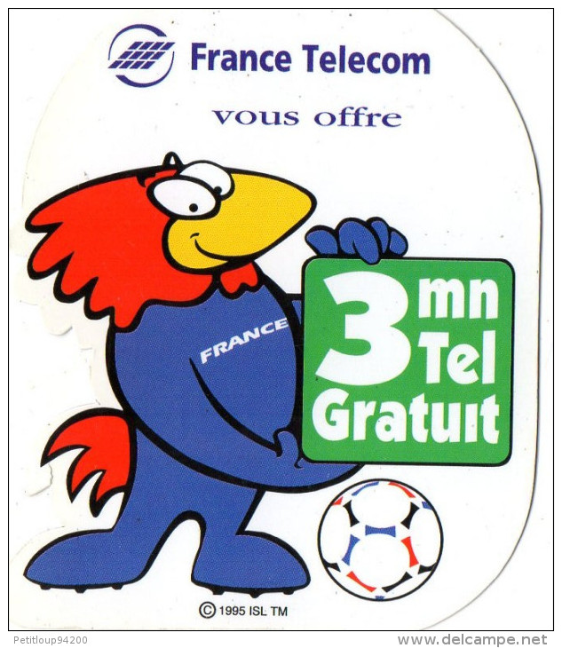 TICKET TELEPHONE  FRANCE TELECOM  Footix 3mn - FT Tickets