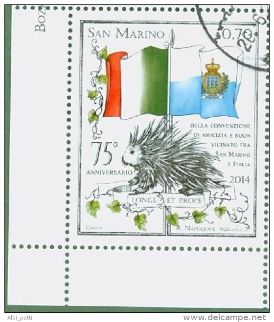 2014 - RSM - EMISSIONE CONGIUNTA CON L´ITALIA - CONVENZIONE DI AMICIZIA E BUON VICINATO USATO - Used Stamps