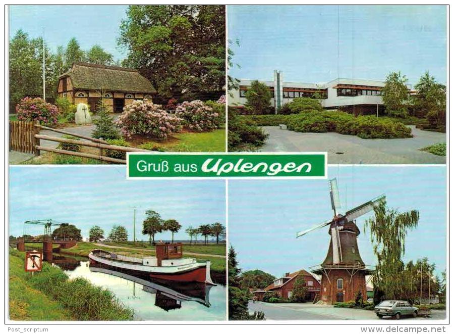 Allemagne - Gruss Aus Uplengen - Péniche - Moulin - Mill - Leer