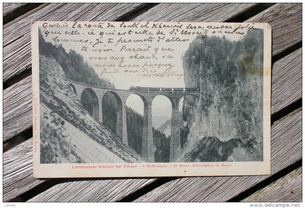 Carte Postale Ancienne Suisse Landwasser-Viaduci Bel Filisur - Filisur