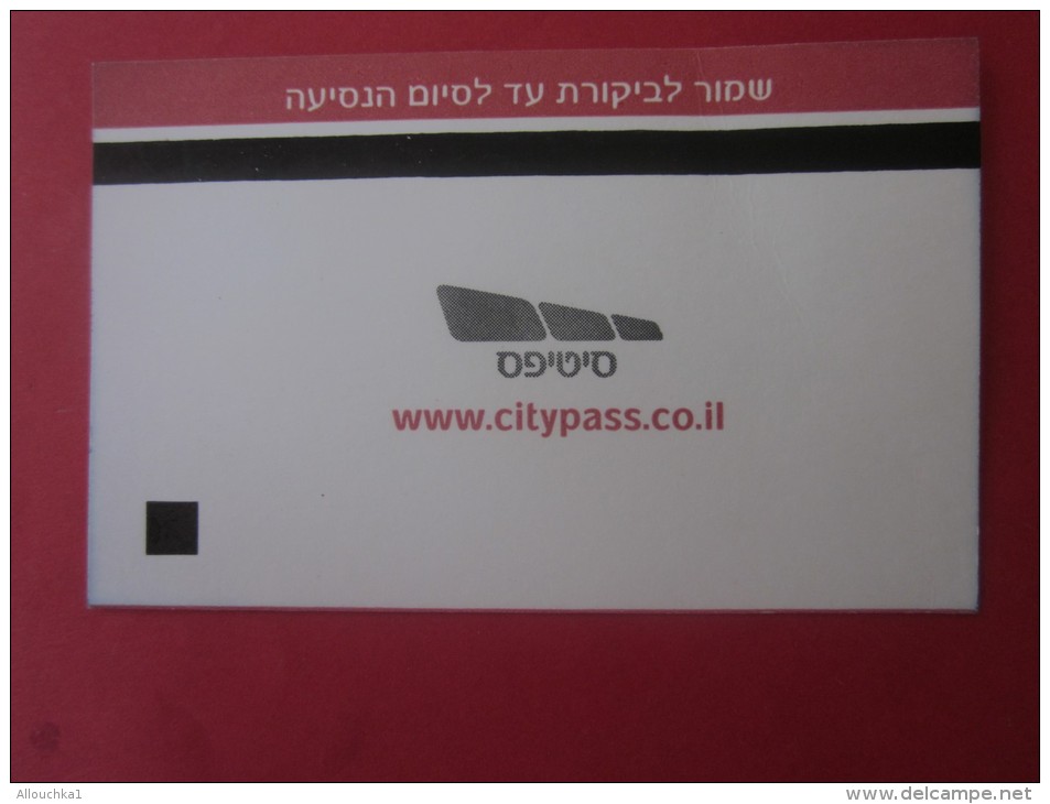 Dépliant Guide Touristique Cotel  Mur De Jérusalem + Billet Ticket De Tramway Israël Titre De Transport - Mundo