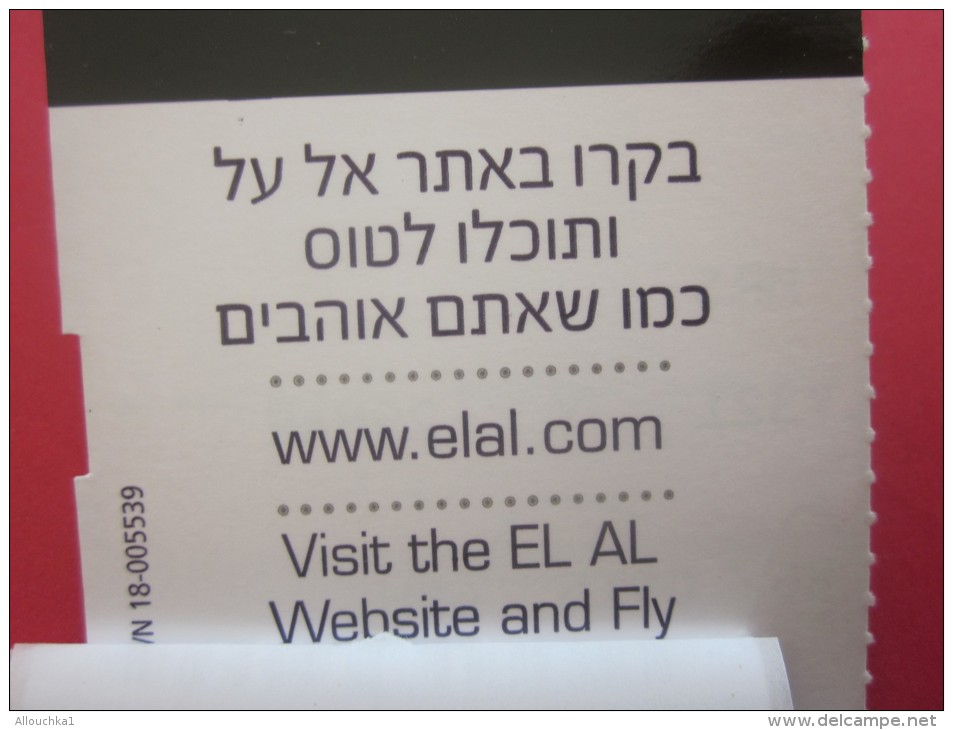Israël Billet Ticket D'avion Talon De Billets D'embarquement Pour Tel-Aviv Aéroport - World