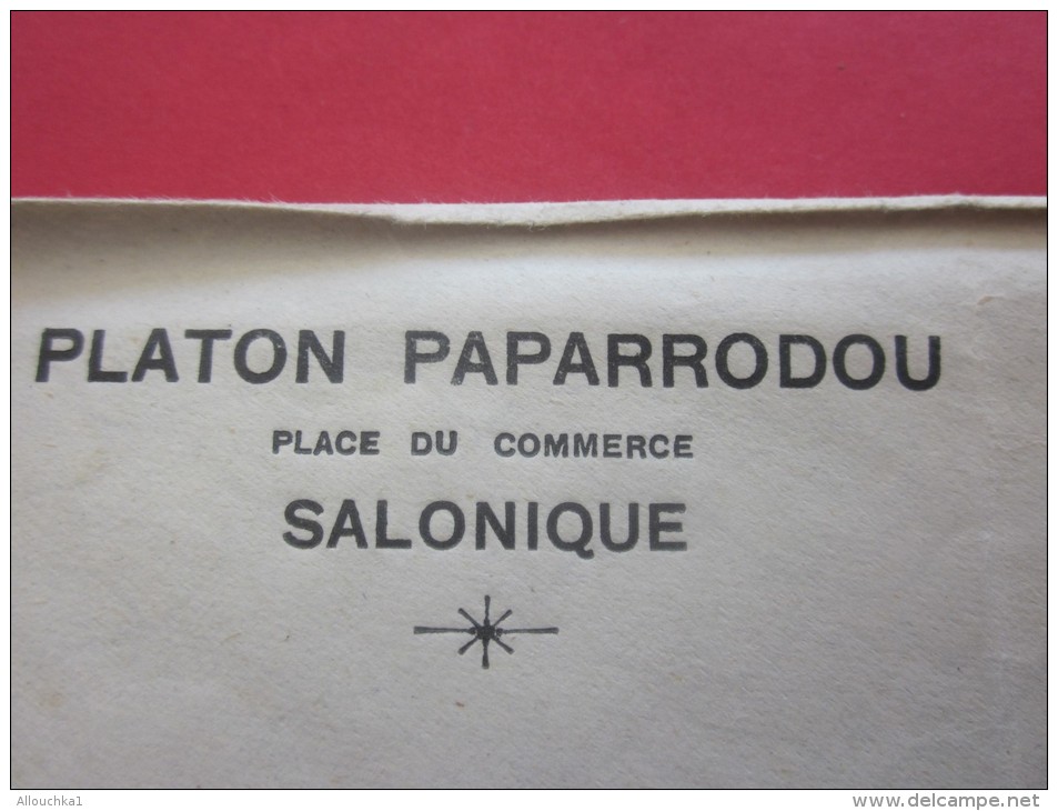 1923 Lettre A En Tête Platon Paparrodou SALONIQUE GREECE + VIGNETTE 14 Sept 1930 Saloniker Mustemesse Inter érinnophilie - Briefe U. Dokumente