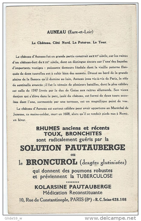 AUNEAU - Le Château (Côté Nord) - La Poterne - La Tour - Collection De La Solution Pautauberge - 3è Série - Auneau