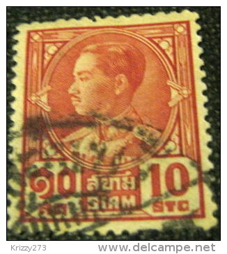 Siam 1928 King Prajadhipok 10s - Used - Siam