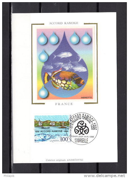 1998 : 3 Cartes Maximum En Soie " ACCORD RAMOGE "  N° YT 3003 + ITALIE 2167 + MONACO 2038. Parf état. CM - Emissions Communes