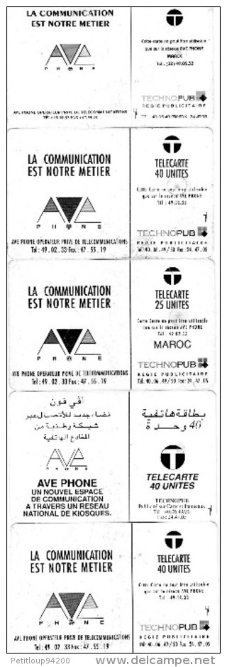 TELECARTES  MAROC  25/40 Unités   (lot De 5) 1* - Maroc