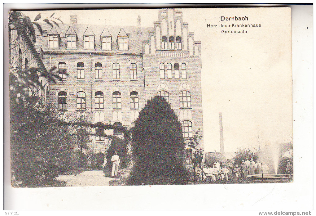 5419 DERNBACH, Herz-Jesu-Krankenhaus, Gartenseite, 1915 - Montabaur