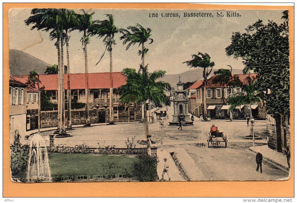 St Kitts The Circus Basseterre 1910 Postcard - Saint-Christophe-et-Niévès