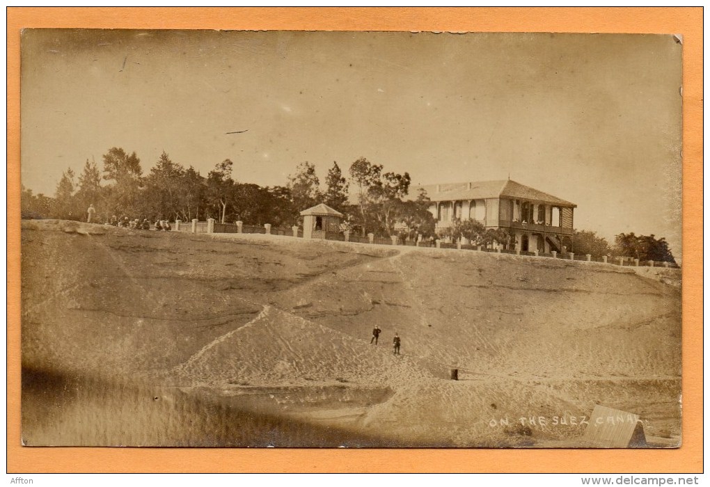 Suez Canal 1910 Real Photo Postcard - Suez