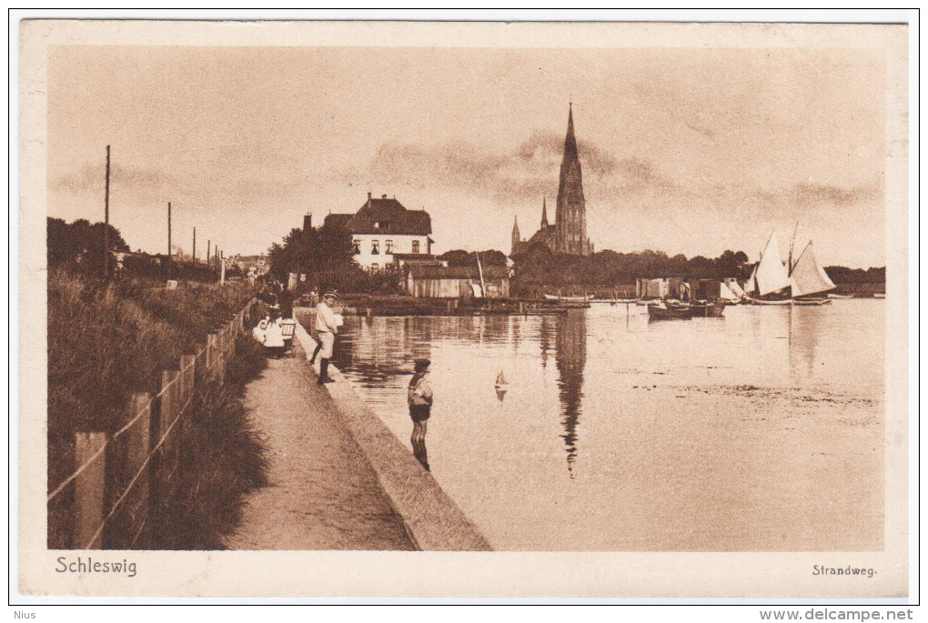 Germany Deutschland Schleswig, Blick Auf Strandweg - Schleswig