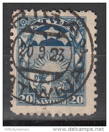 Latvia     Scott No   121   Used    Year  1923 - Lettland