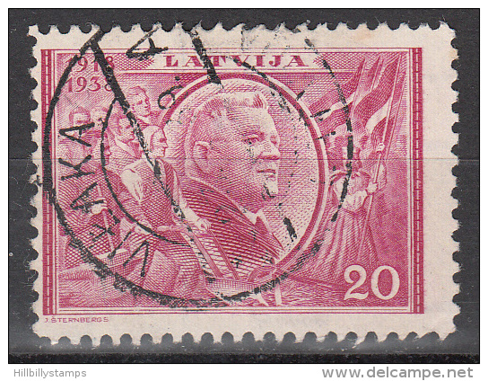 Latvia     Scott No   203     Used   Year  1938 - Lettland