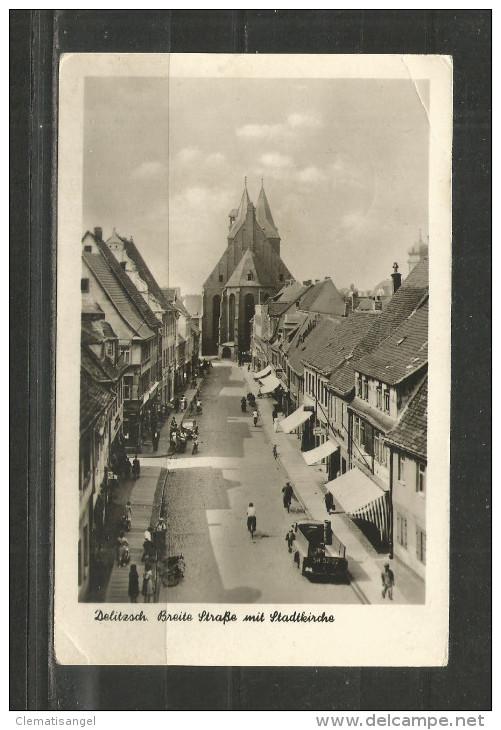 72 * DELITZSCH * BREITE STRASSE MIT STADTKIRCHE **!! - Delitzsch