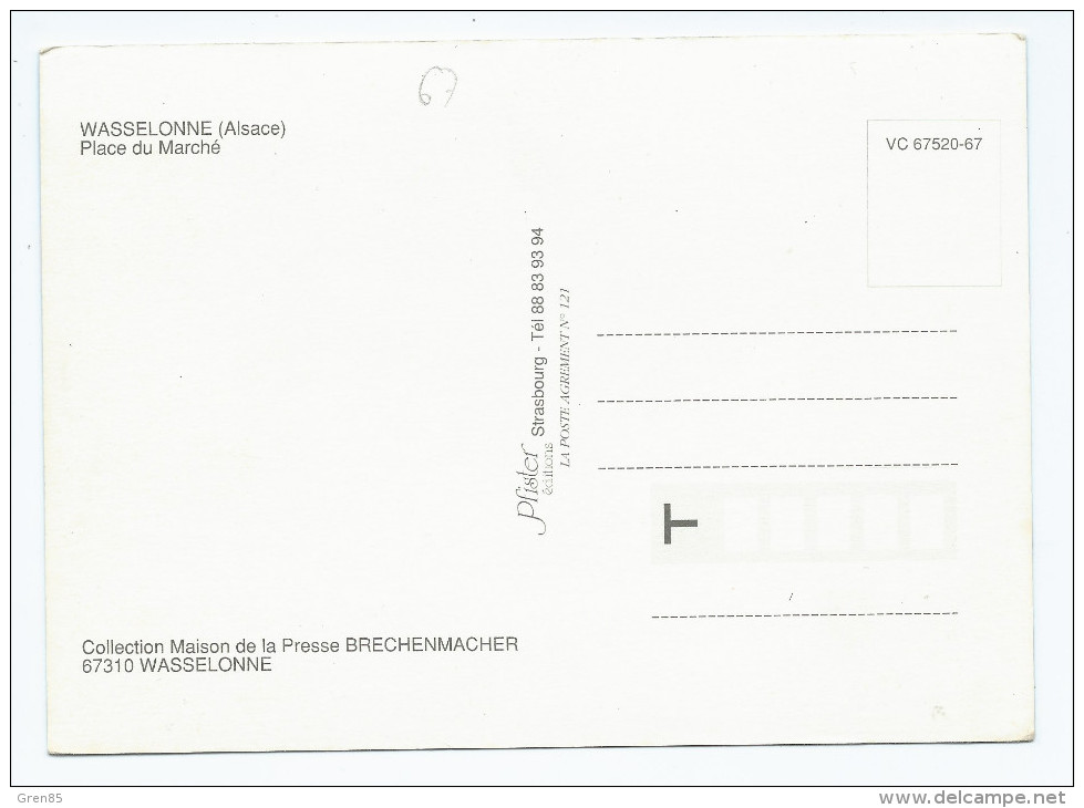 CP WASSELONNE, PLACE DU MARCHE, BAS RHIN 67 - Wasselonne