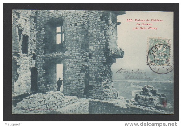 DF / 07 ARDÈCHE / SAINT PÉRAY / RUINES DU CHÂTEAU DE CRUSSOL / CIRCULÉE EN 1905 - Saint Péray