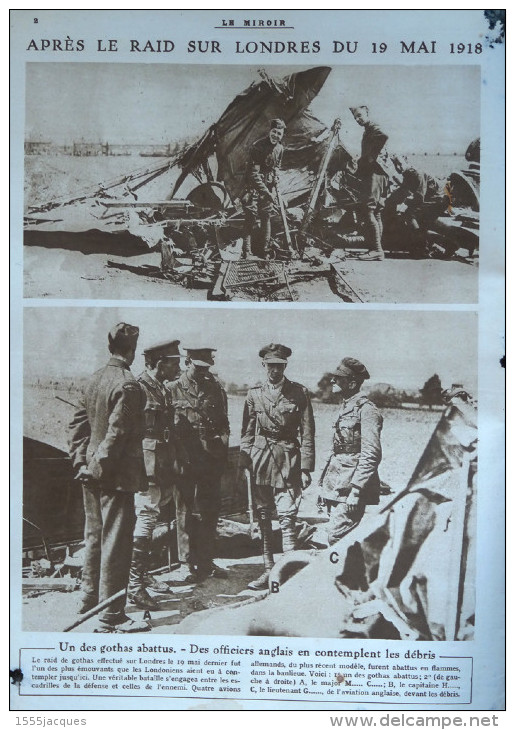 LE MIROIR N° 238 / 16-06-1918 GOTHA SOISSONS RETZ CHATEAU-THIERRY MARNE VERNEUIL AMIENS CROIX-ROUGE TRAIN AMÉRICAIN - Guerra 1914-18