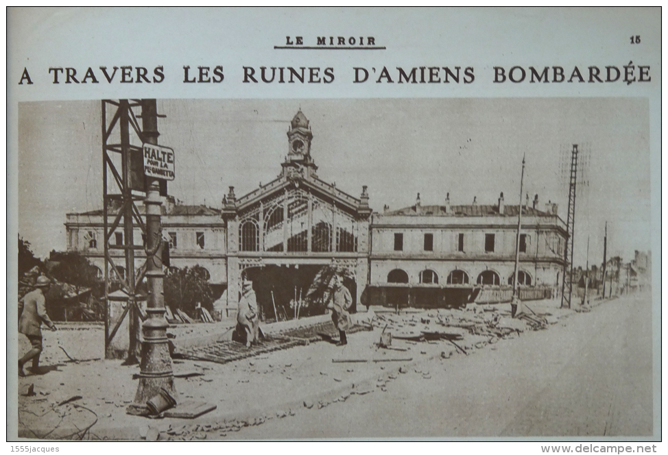 LE MIROIR N° 238 / 16-06-1918 GOTHA SOISSONS RETZ CHATEAU-THIERRY MARNE VERNEUIL AMIENS CROIX-ROUGE TRAIN AMÉRICAIN