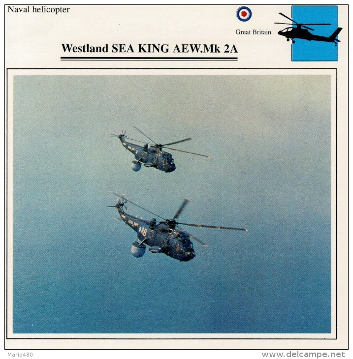 WESTLAND  SEA  KING  AEW.MK 2A     2 SCAN   (NUOVO CON DESCRIZIONE E SCHEDA TECNICA) - Elicotteri