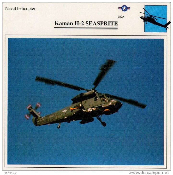 KAMAN  H-2  SEASPRITE   2SCAN     (NUOVO CON DESCRIZIONE E SCHEDA TECNICA) - Elicotteri