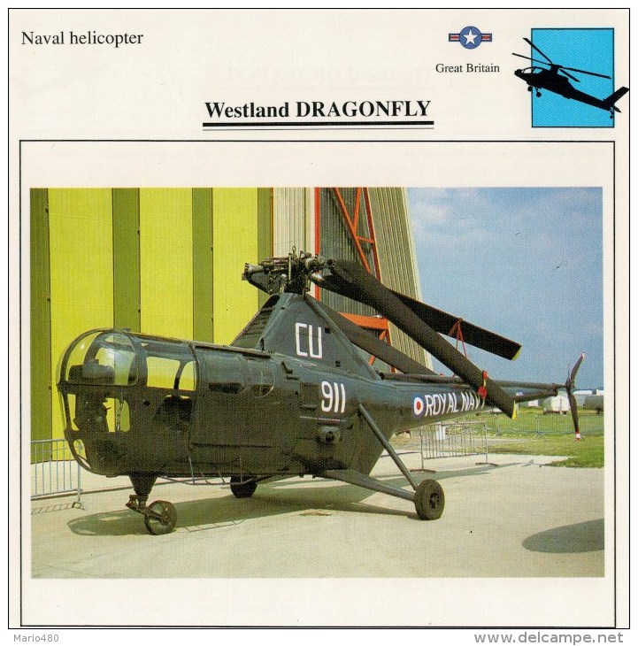 WESTLAND    DRAGONFLY    2 SCAN   (NUOVO CON DESCRIZIONE E SCHEDA TECNICA) - Elicotteri