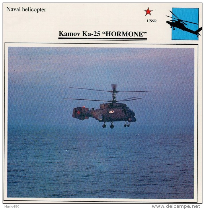 KAMOV  KA-25  "HORMONE"    2 SCAN   (NUOVO CON DESCRIZIONE E SCHEDA TECNICA) - Elicotteri