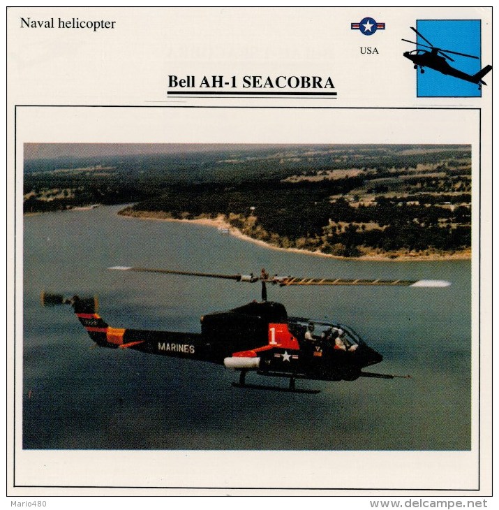 BELL  AH-1   SEACOBRA    2 SCAN   (NUOVO CON DESCRIZIONE E SCHEDA TECNICA) - Elicotteri