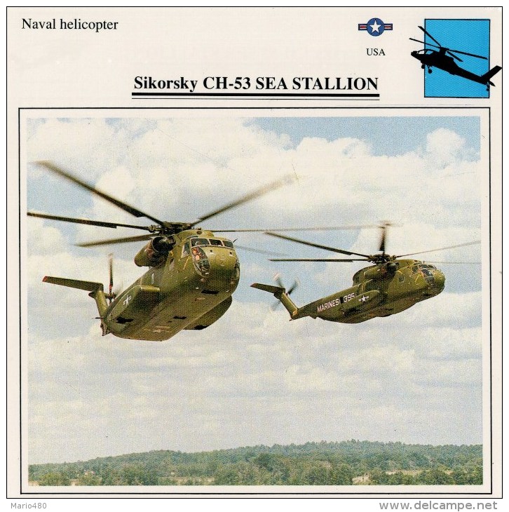 SIKORSKY  CH-53  SEA  STALLION     2 SCAN   (NUOVO CON DESCRIZIONE E SCHEDA TECNICA) - Elicotteri