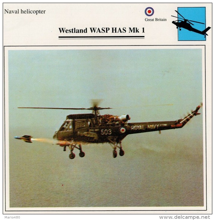 WESTLAND  WASP  HAS  MK  1     2 SCAN   (NUOVO CON DESCRIZIONE E SCHEDA TECNICA) - Elicotteri