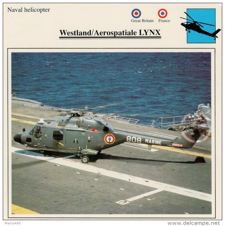 WESTLAND/AEROSPATIALE  LINX      2 SCAN   (NUOVO CON DESCRIZIONE E SCHEDA TECNICA) - Elicotteri