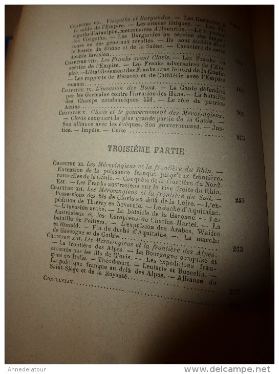 1892  Les origines de la NATION FRANCAISE des gaulois à Charlemagne ,     par A. Pizard