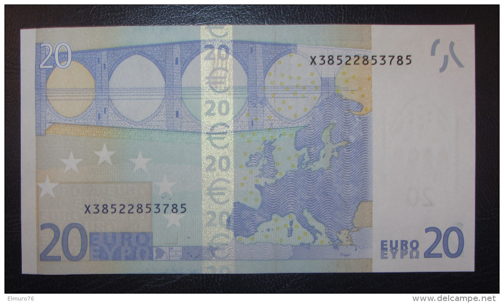 20 EURO E008B5 Draghi Germany  Serie X38 Perfect UNC - 20 Euro