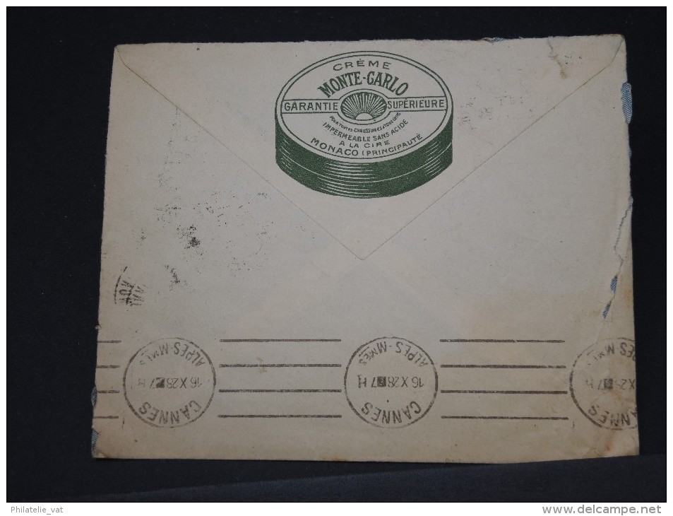 MONACO- LETTRE COMMECIALE DES CREMES ET CIRAGES POUR CANNES EN 1928     A VOIR LOT P3250 - Lettres & Documents