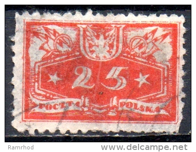 POLAND 1920 Official - 25f. - Red   FU - Service
