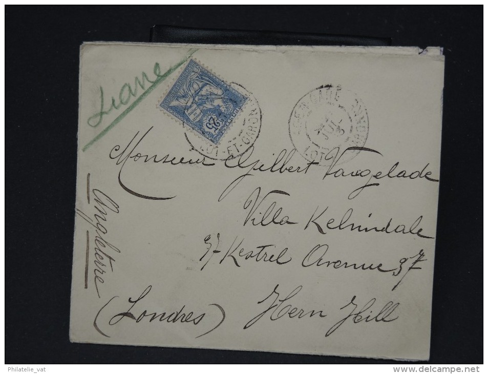 FRANCE- TYPE MOUCHON SEUL SUR LETTRE DE PARIS POUR LA GRANDE BRETAGNE EN 1903   A VOIR LOT P3260 - 1900-02 Mouchon