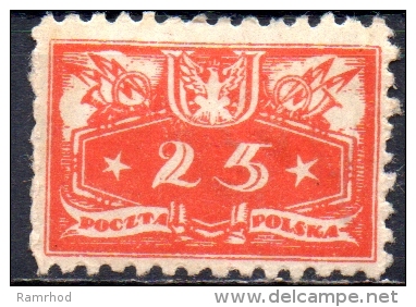 POLAND 1920 Official - 25f. - Red MH - Dienstzegels