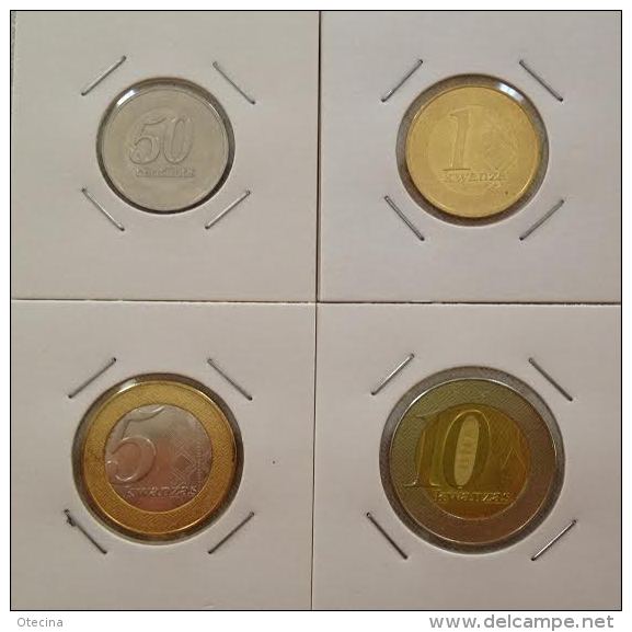# ANGOLA 4 Piéces De Monnaie 2012 (50 Cts; 1 Kz; 5 Kzs Et 10 Kzs) UNC - Angola