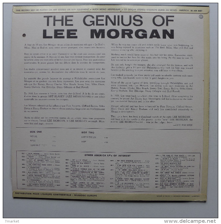 LP/  Lee Morgan - The Genius Of  Lee Morgan - Jazz