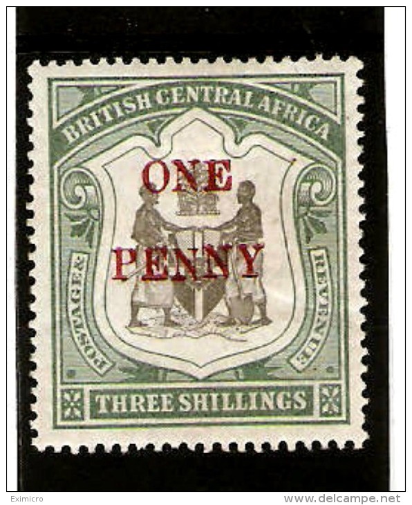 NYASALAND 1897 1d On 3s SG 53 MOUNTED MINT Cat £10 - Nyasaland (1907-1953)