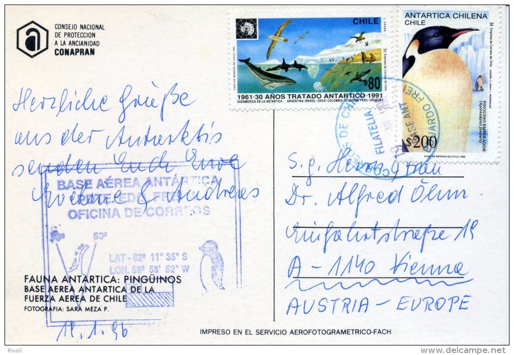 CHILI 1991 - 30 EME ANNIVERSAIRE TRAITE ANTARCTIQUE YVERT 1071/1129 SUR LETTRE - Events & Commemorations