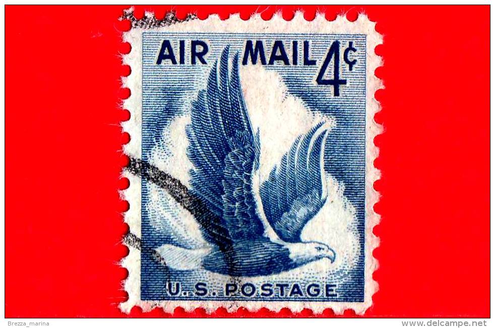 USA - STATI UNITI - Usato - 1954 - Posta Aerea - Aquila In Volo - Eagle In Flight - Airmail - 4 ¢ - 2a. 1941-1960 Oblitérés